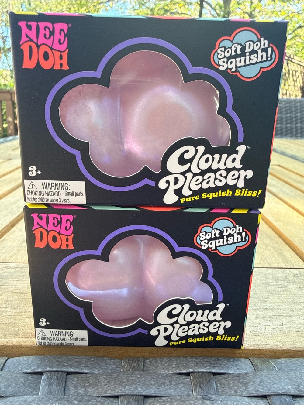 Nee Doh Cloud Pleaser Soft Doh Squish! Pink Cloud Toy - lot of 2